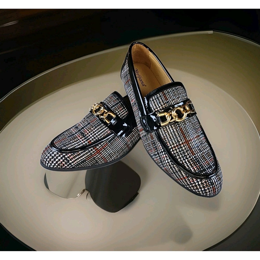 Meijiana Plaid Loafer Dress Shoe, Excellent Condition-Worn Once Size 11